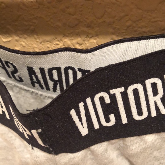 NWOT Victoria’s Secret “Victoria Sport”Jogger. Super soft.  Gray. Logo waistband - Picture 13 of 15